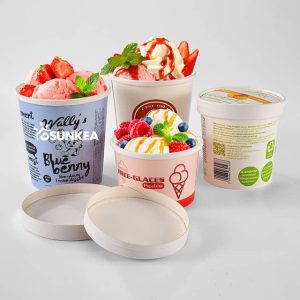 کاسه های بستنی کاغذی مختلف